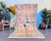 Vintage Berber Area Rug | Traditional Moroccan Wool Carpet | Hand-Knotted Tribal Design | Bohemian Home Decor